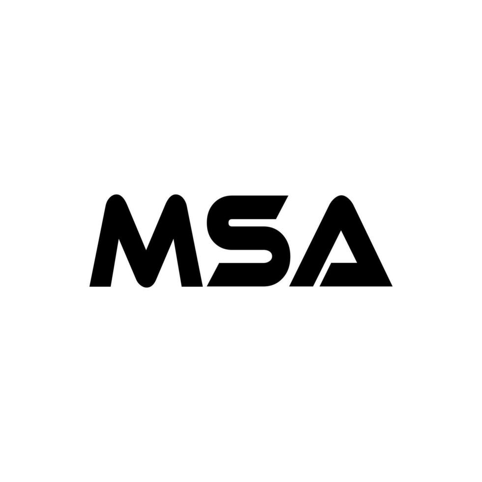 MSA Letter Logo Design, Inspiration for a Unique Identity. Modern Elegance and Creative Design. Watermark Your Success with the Striking this Logo. vector