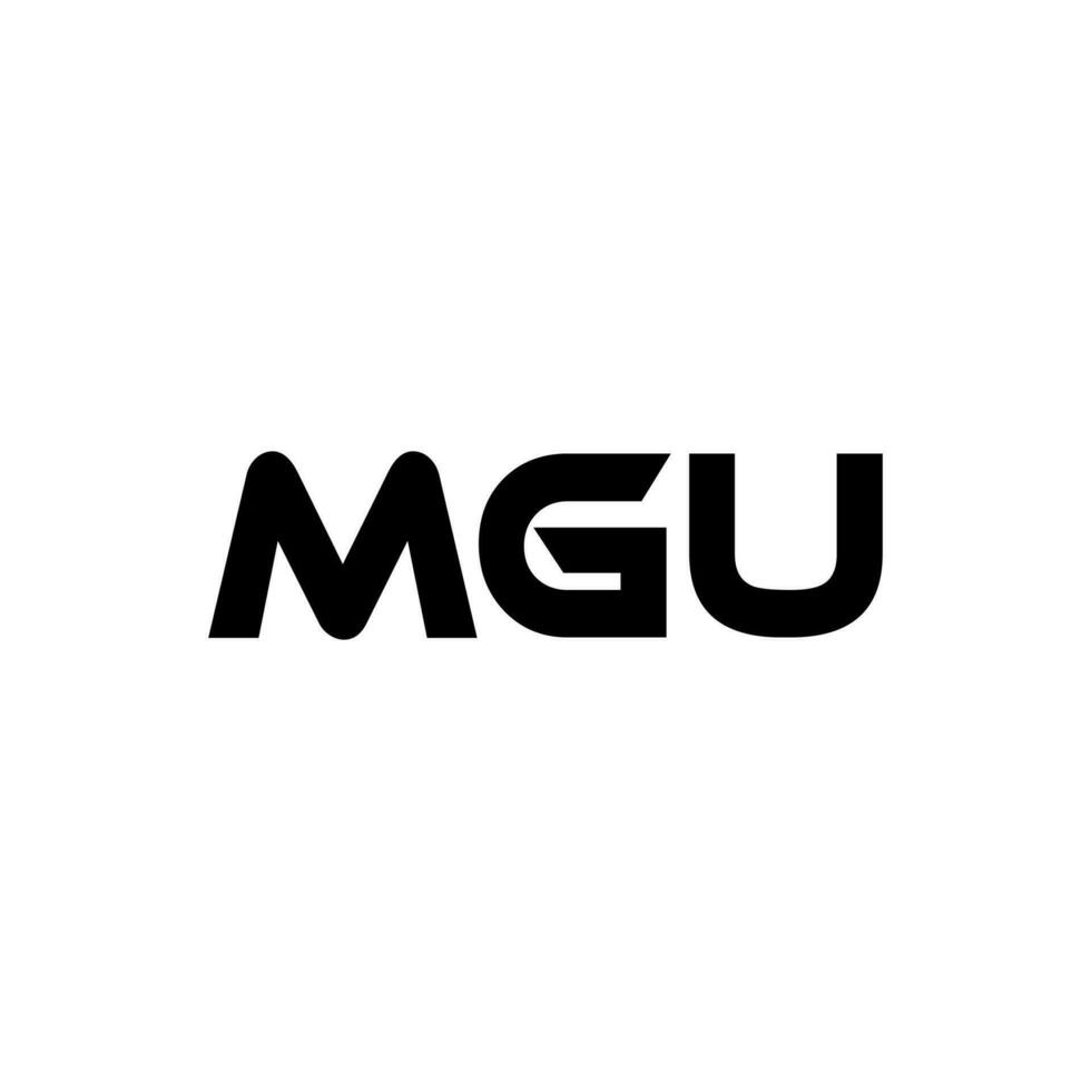 MGU Letter Logo Design, Inspiration for a Unique Identity. Modern Elegance and Creative Design. Watermark Your Success with the Striking this Logo. vector