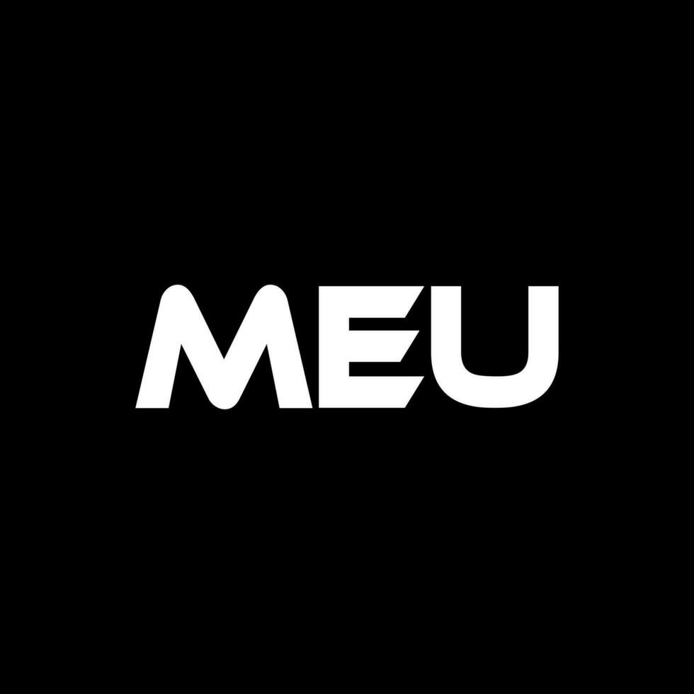 MEU Letter Logo Design, Inspiration for a Unique Identity. Modern Elegance and Creative Design. Watermark Your Success with the Striking this Logo. vector