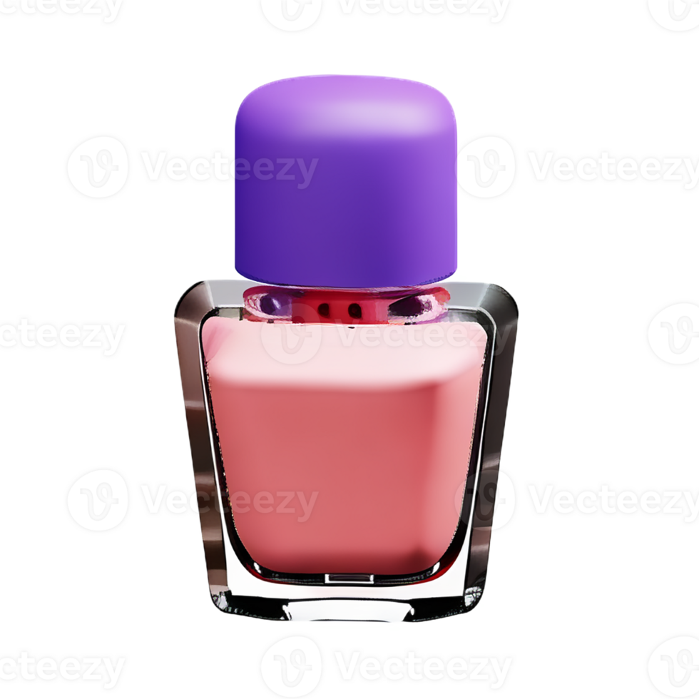 nail polish 3d rendering icon illustration png