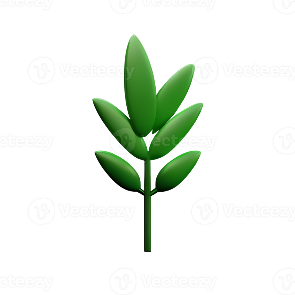 herbs 3d rendering icon illustration png