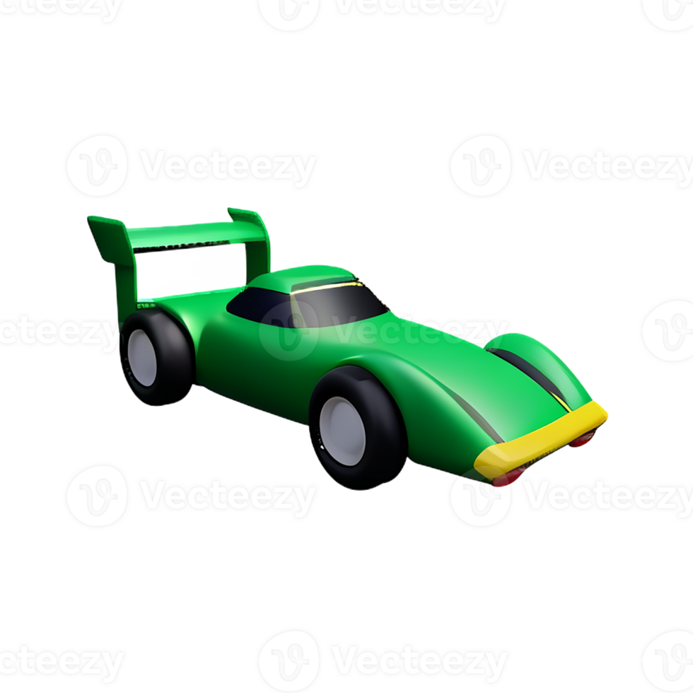 race car 3d rendering icon illustration png