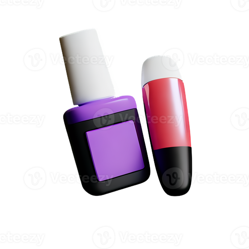 nail polish 3d rendering icon illustration png