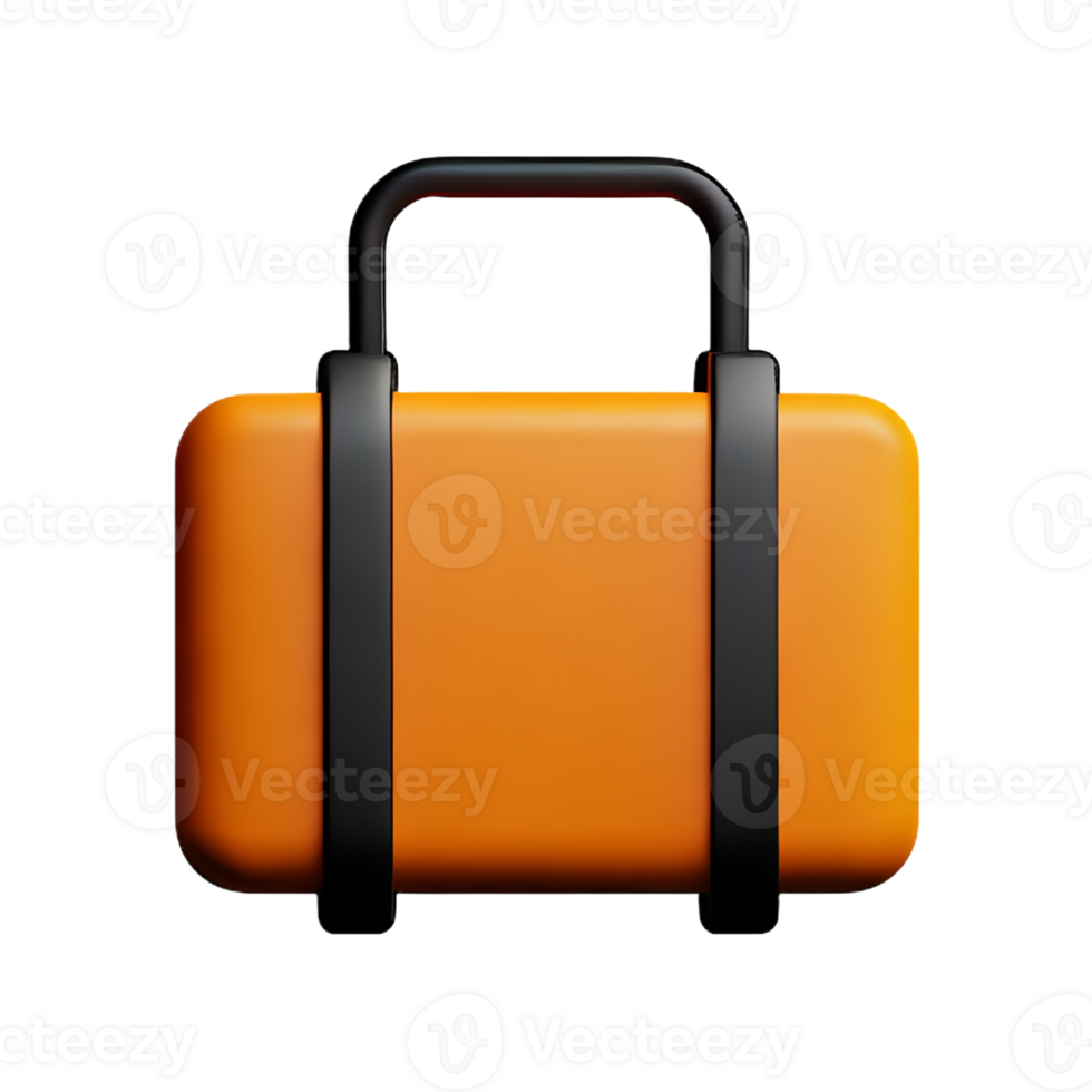 suitcase 3d rendering icon illustration png