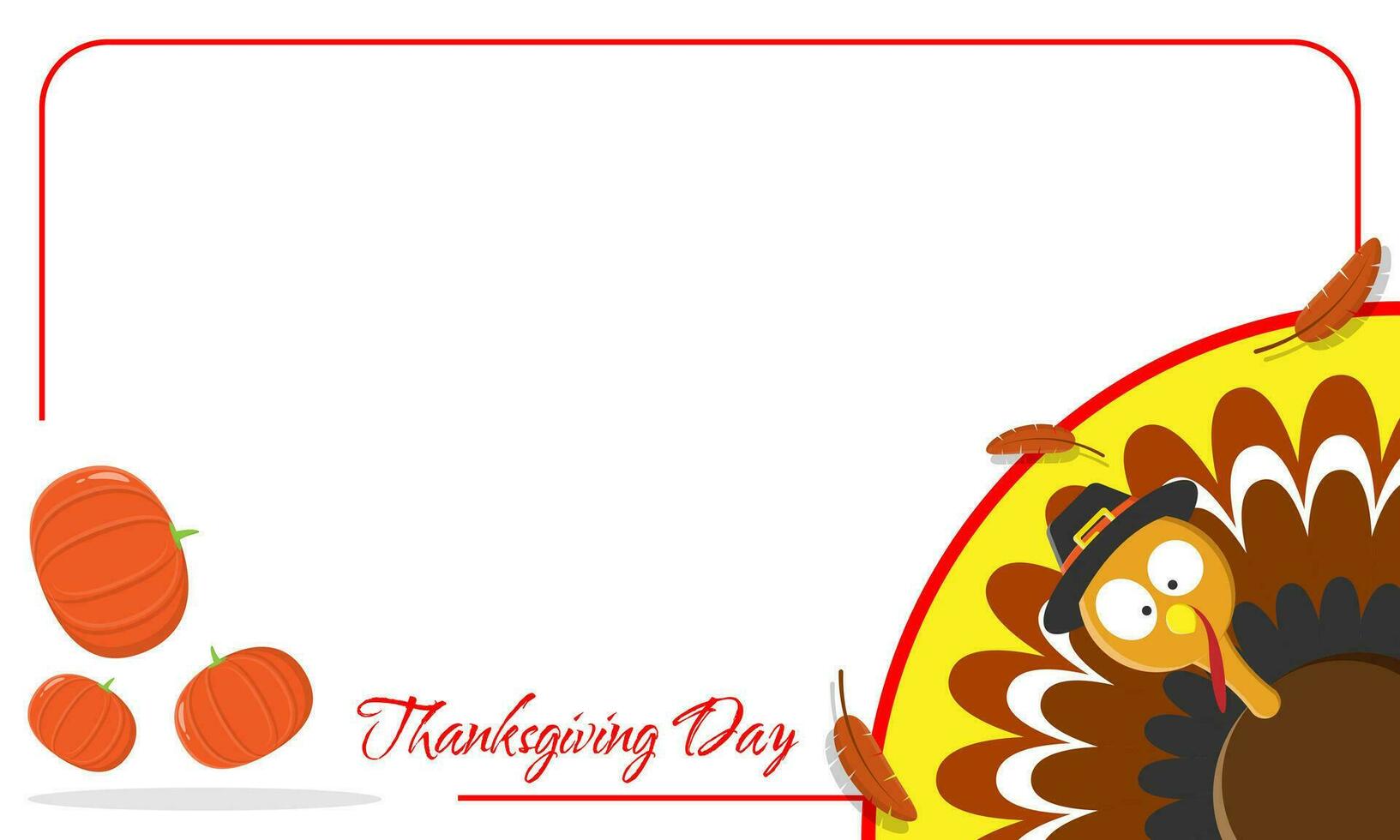 Happy Thanksgiving Day Background with copy space area vector