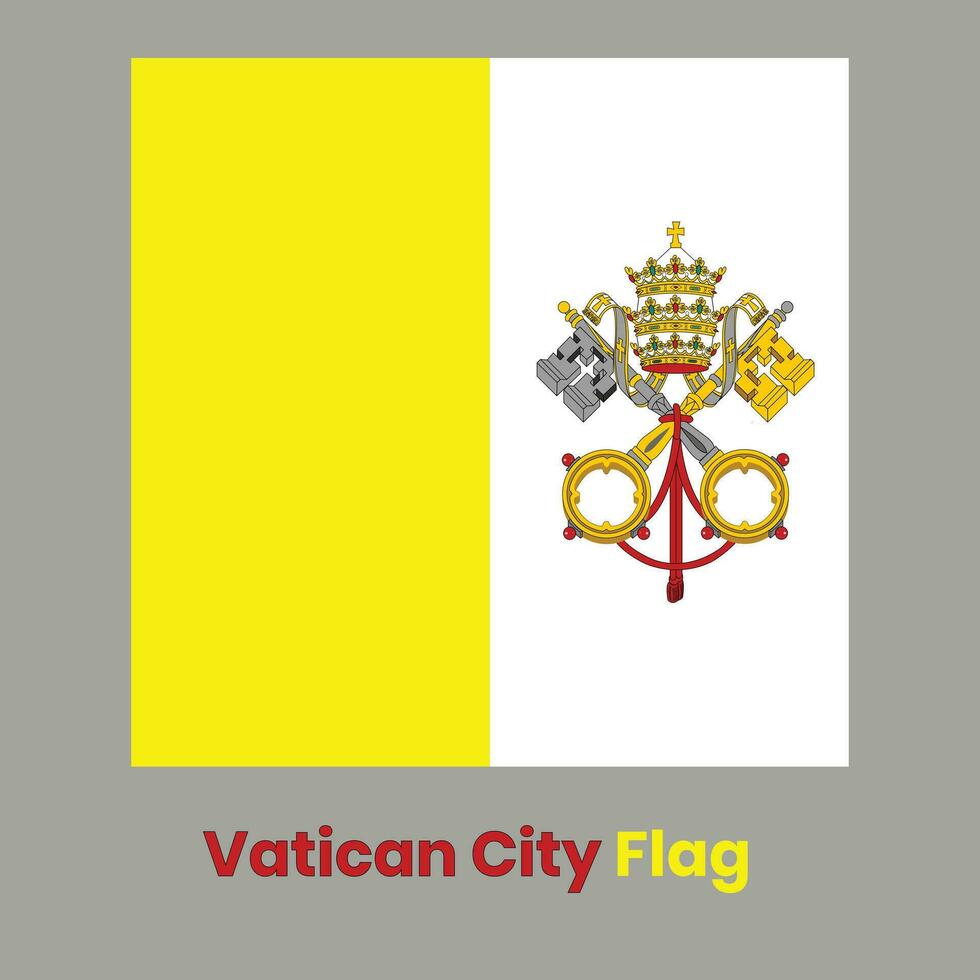 bandera de la ciudad del vaticano vector