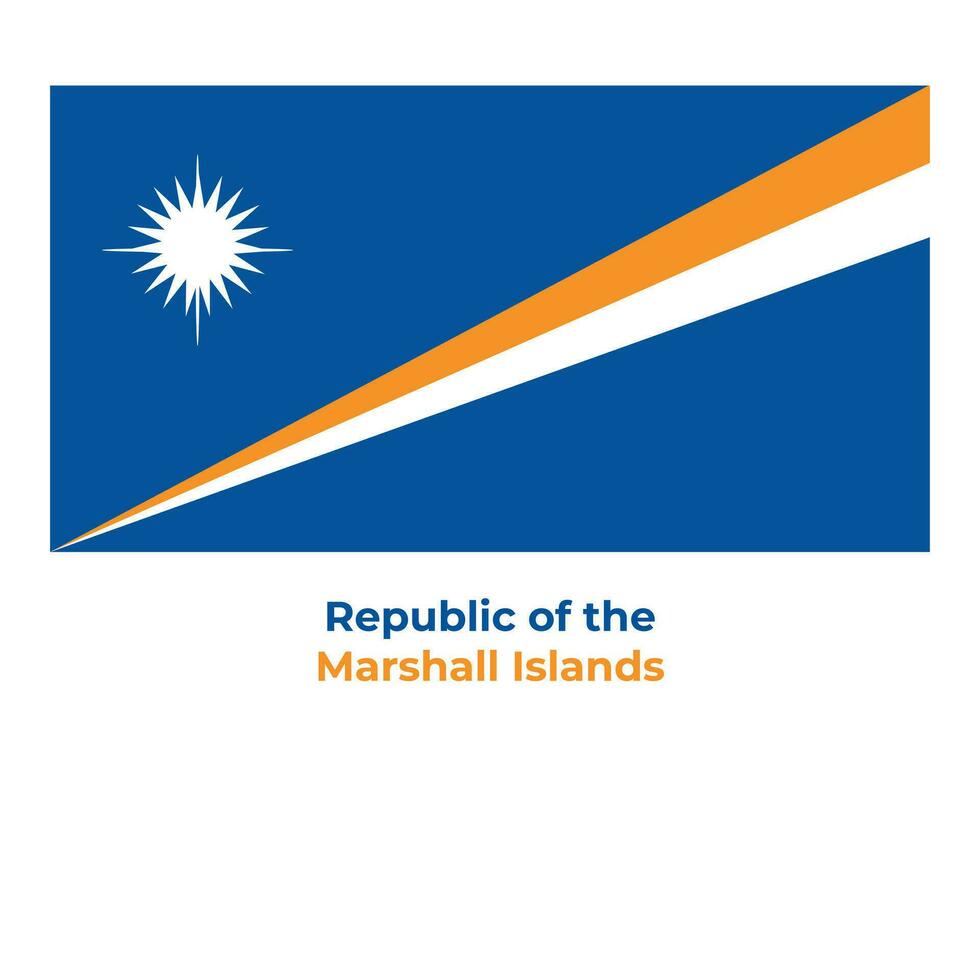 The Marshall Islands Flag vector