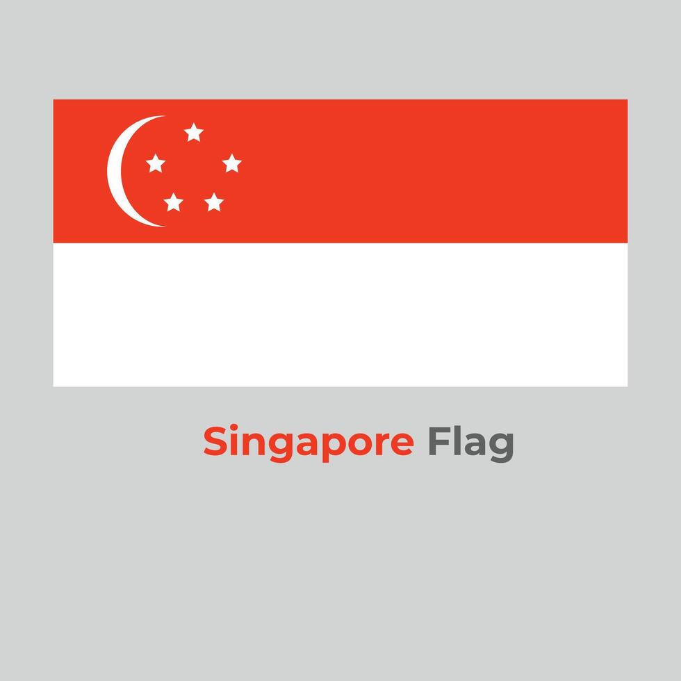 The Singapore Flag vector