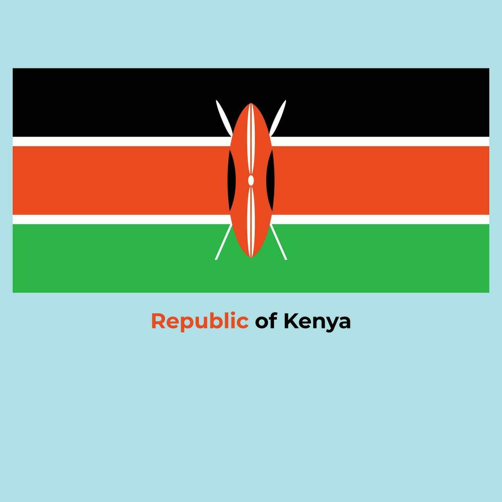 The Kenya Flag vector