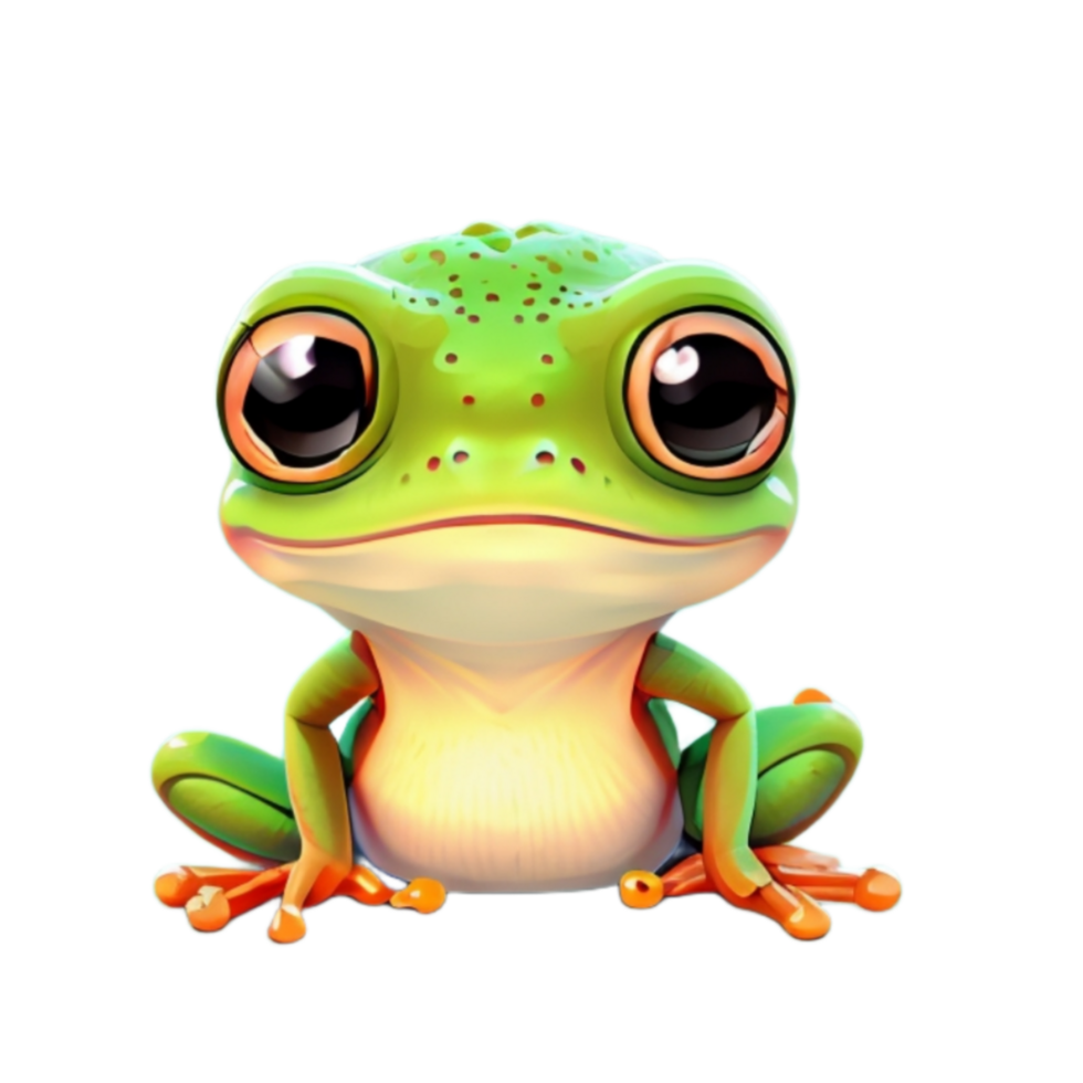 Cute Frog PNG Image Transparent Background Ai Generative