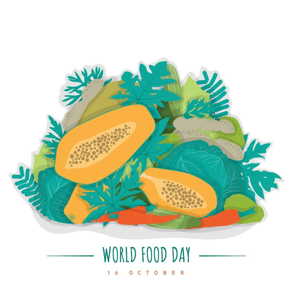 Pile of vegetables in vector illustration design for world food day campaign template