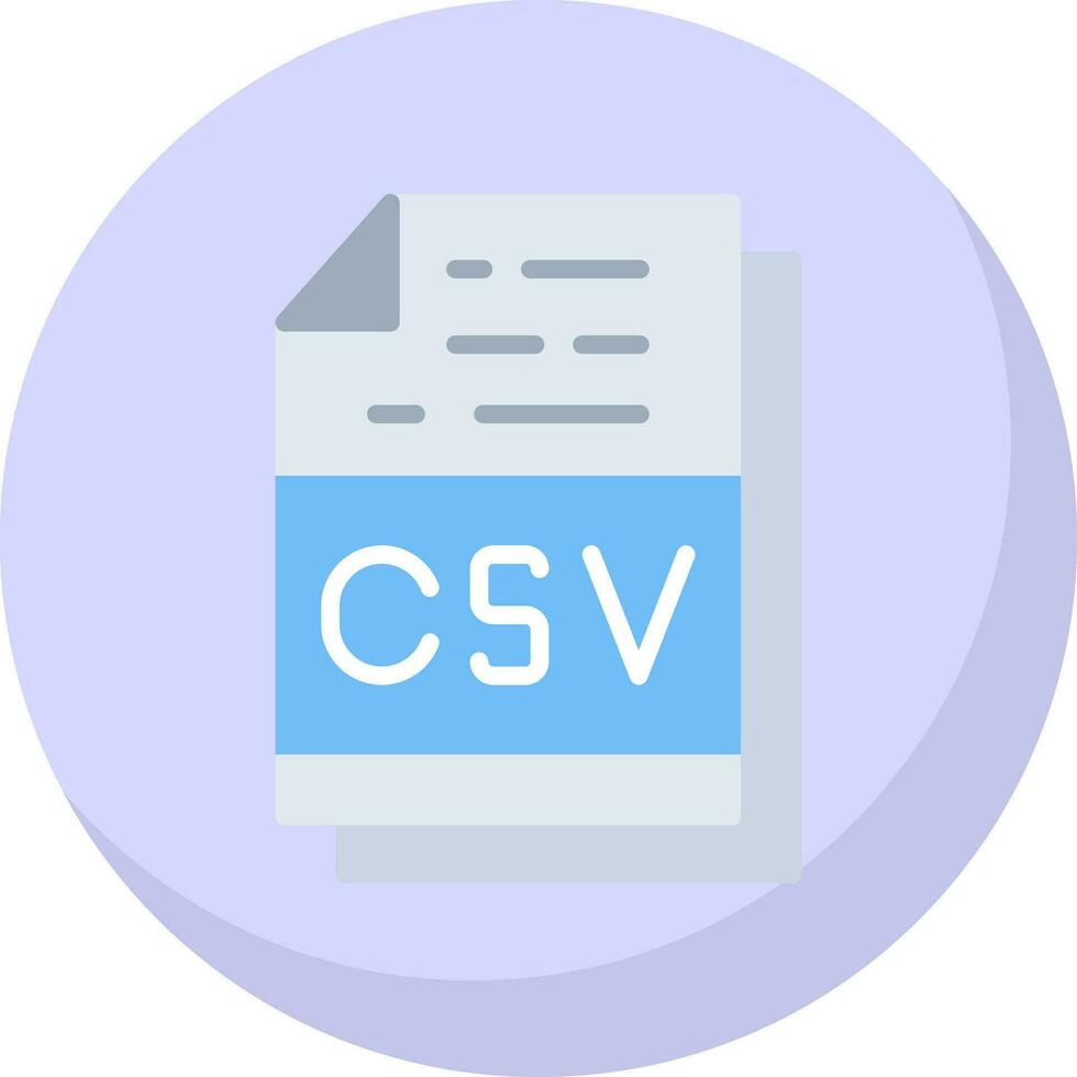 Csv File Format Vector Icon Design