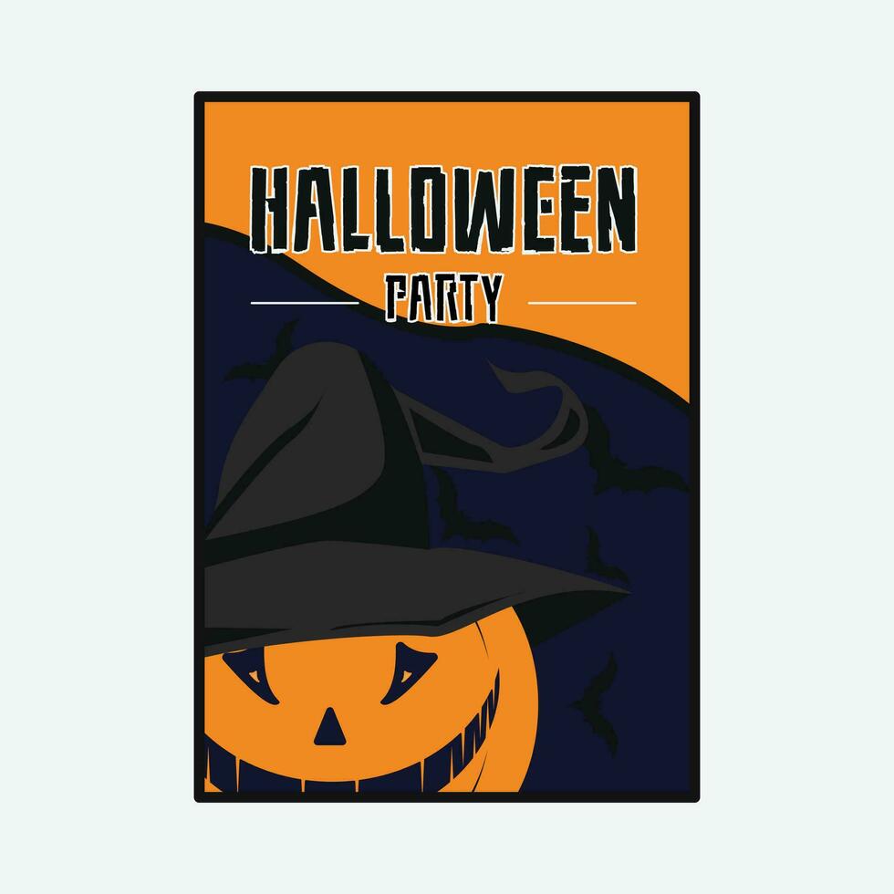 Halloween poster vector design minimalist