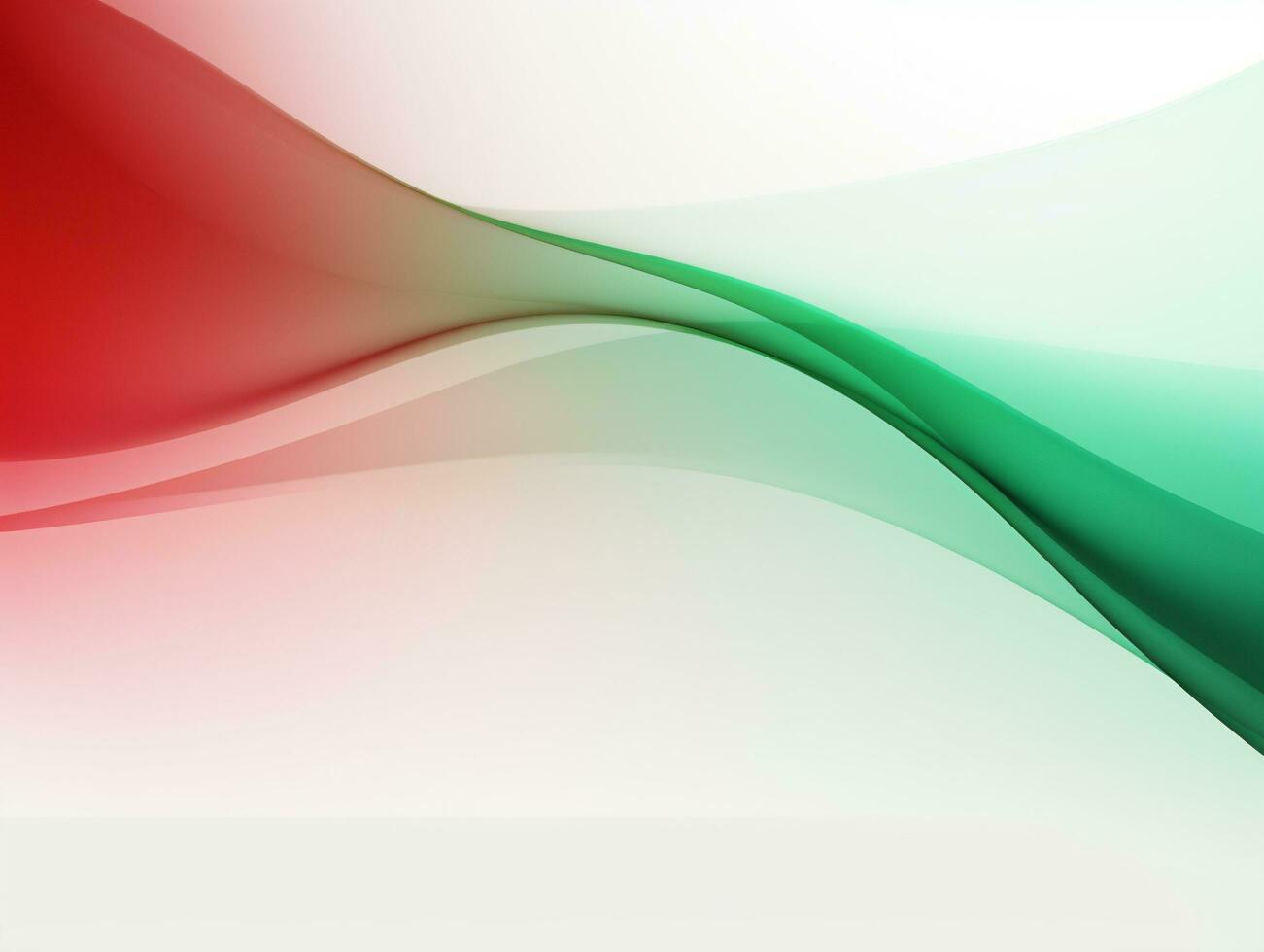 An Abstract Green and Red Presentation Background with Curved Lines Decorative Borders and Empty Space photo