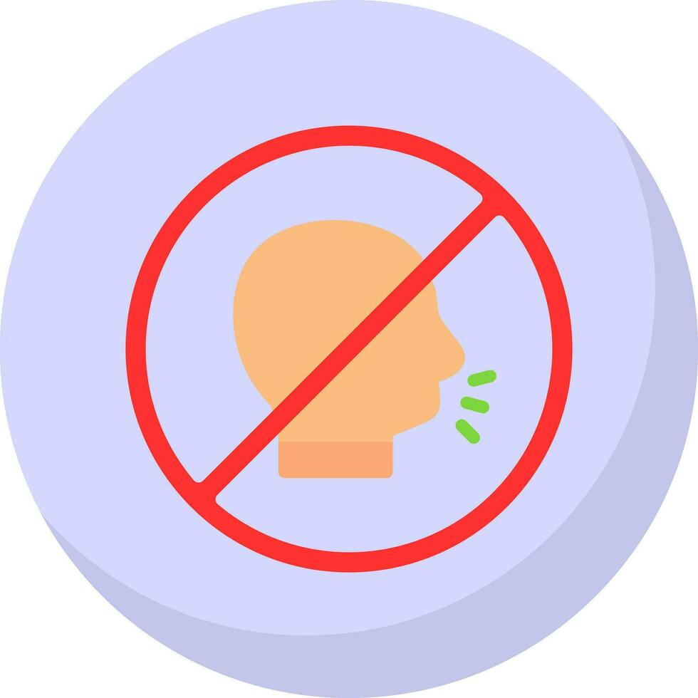 No shouting Vector Icon Design