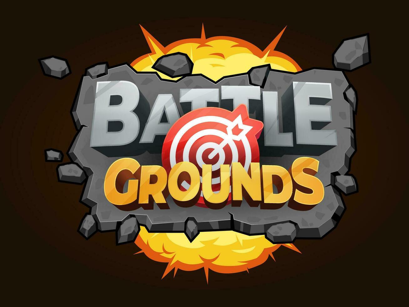 Battle Ground Game Title Games Text Battle Royal vector