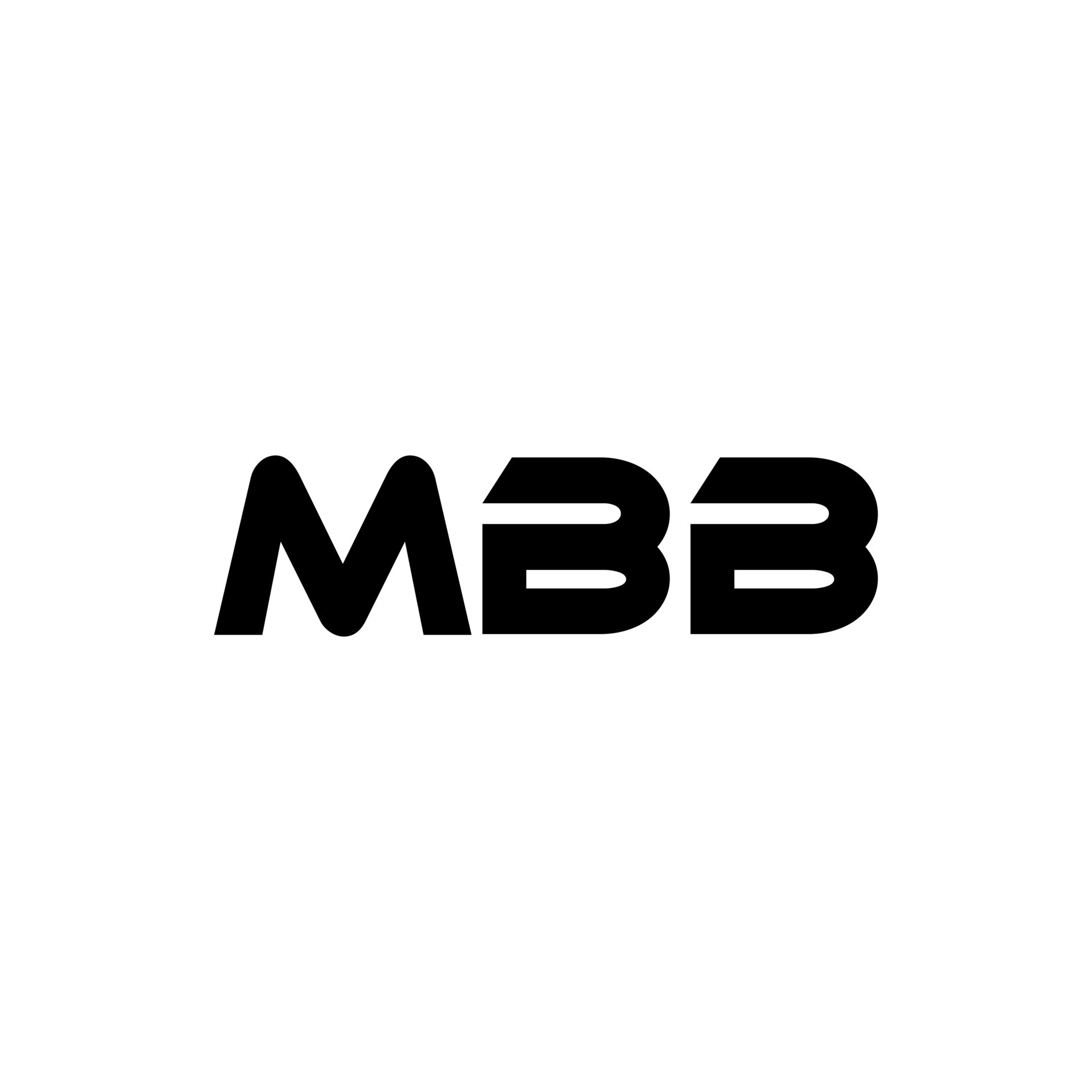 mbb letra logo diseño, inspiración para un único identidad. moderno ...