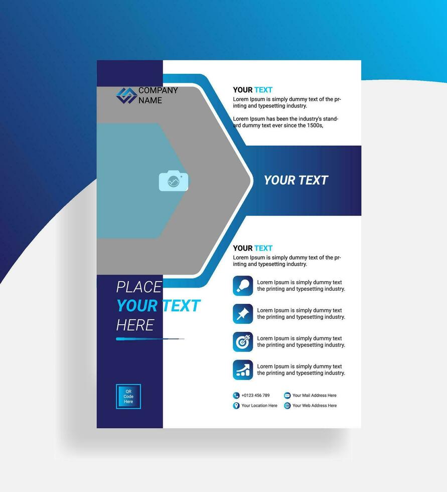 Corporate business flyer layout. Modern flier template design for business. vector