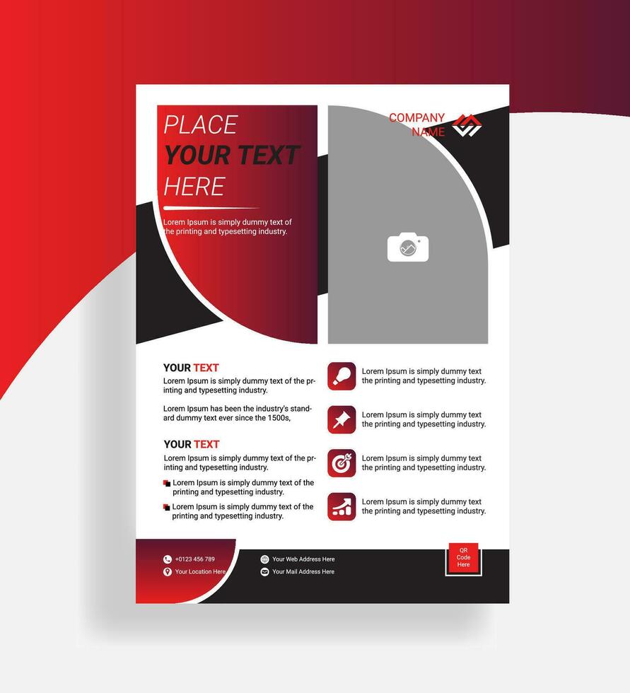 Corporate business flyer layout. Modern flier template design for business. vector