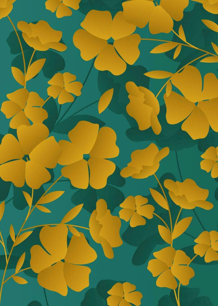 Golden Flower Background vector