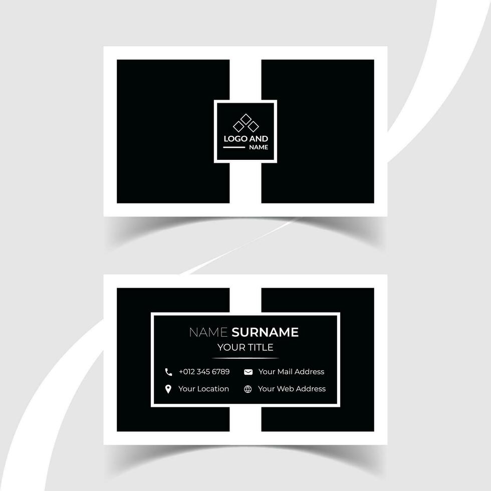 Modern Creative and Simple Corporate Business Card Template Design. vector