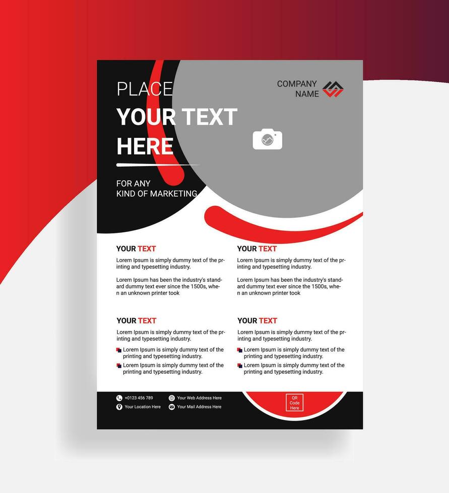 Corporate business flyer layout. Modern flier template design for business. vector