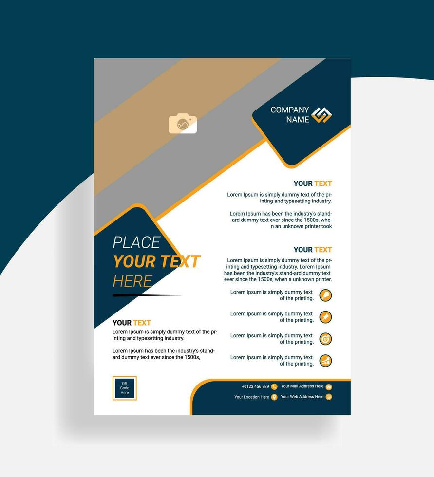 Corporate business flyer layout. Modern flier template design for business. vector