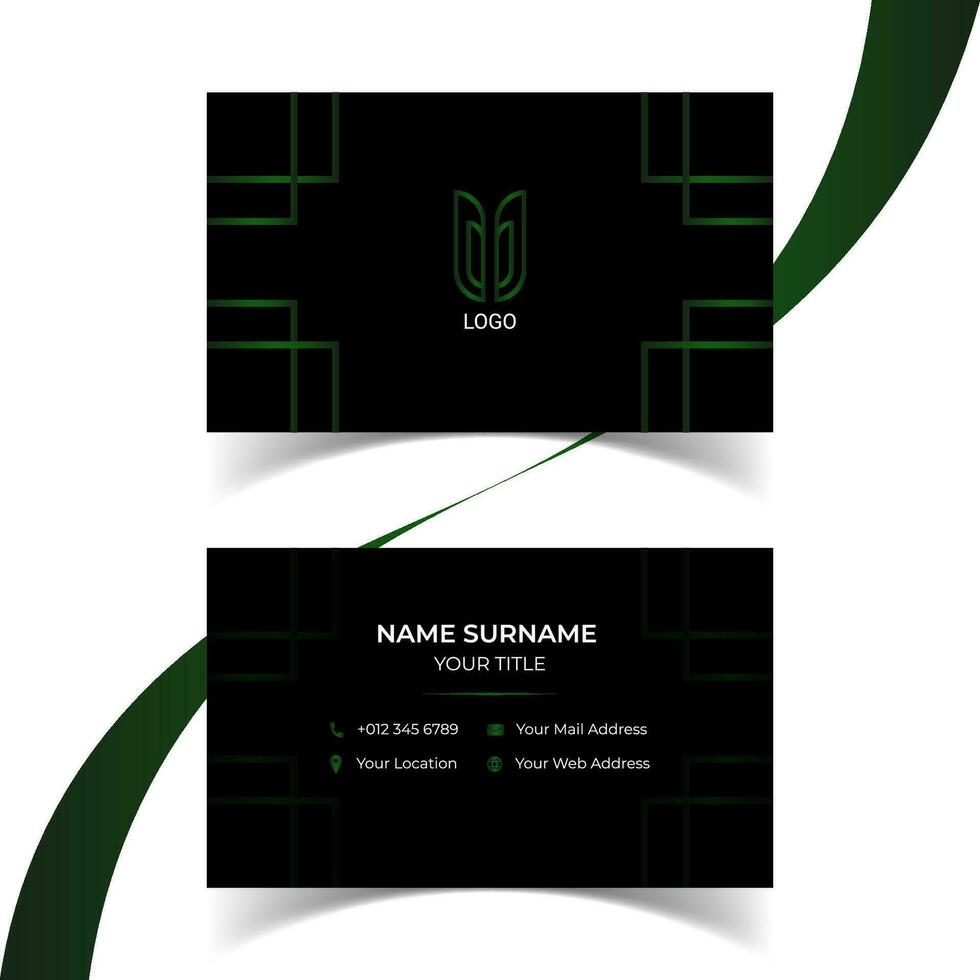 Modern Creative and Simple Corporate Business Card Template Design. vector