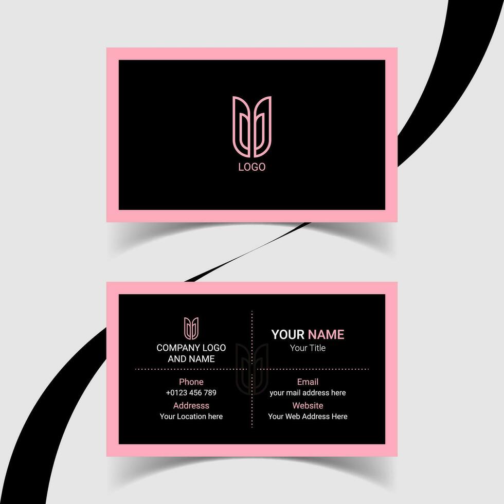 Modern Creative and Simple Corporate Business Card Template Design. vector