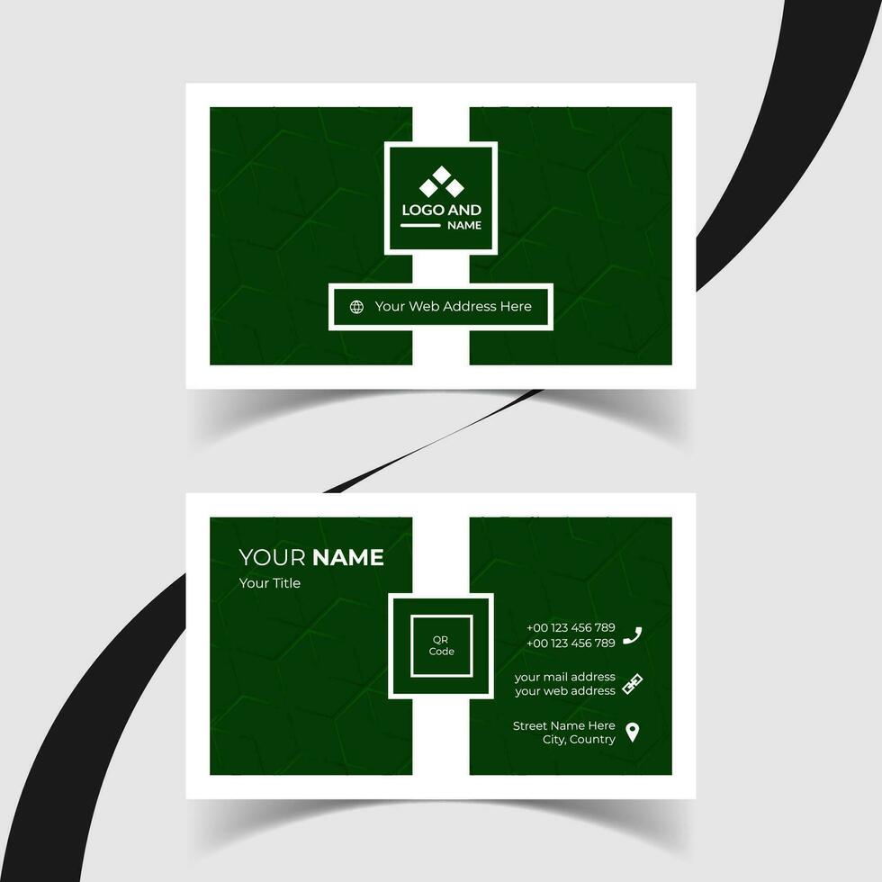 Modern Creative and Simple Corporate Business Card Template Design. vector