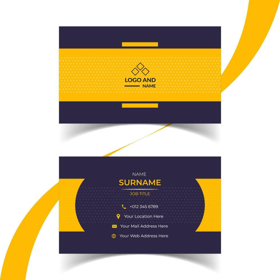 Modern Creative and Simple Corporate Business Card Template Design. vector