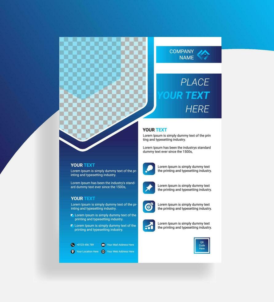 Corporate business flyer layout. Modern flier template design for business. vector