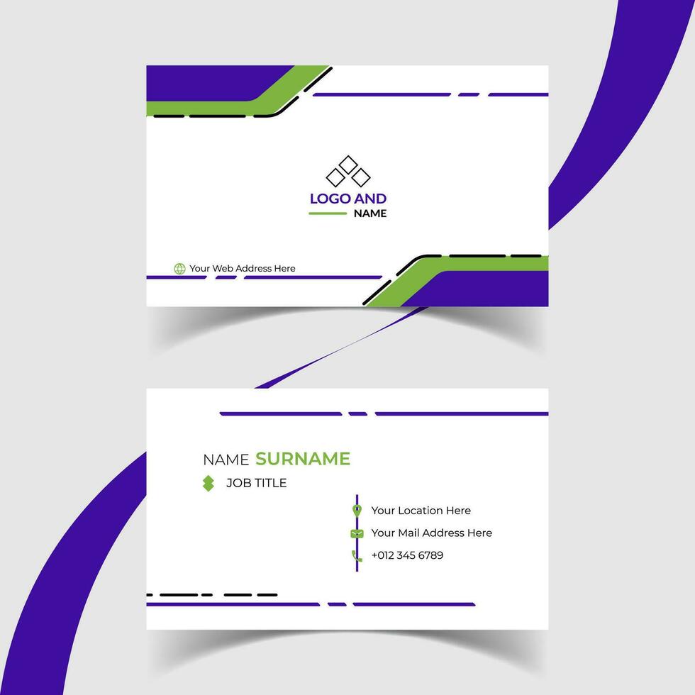 Modern Creative and Simple Corporate Business Card Template Design. vector