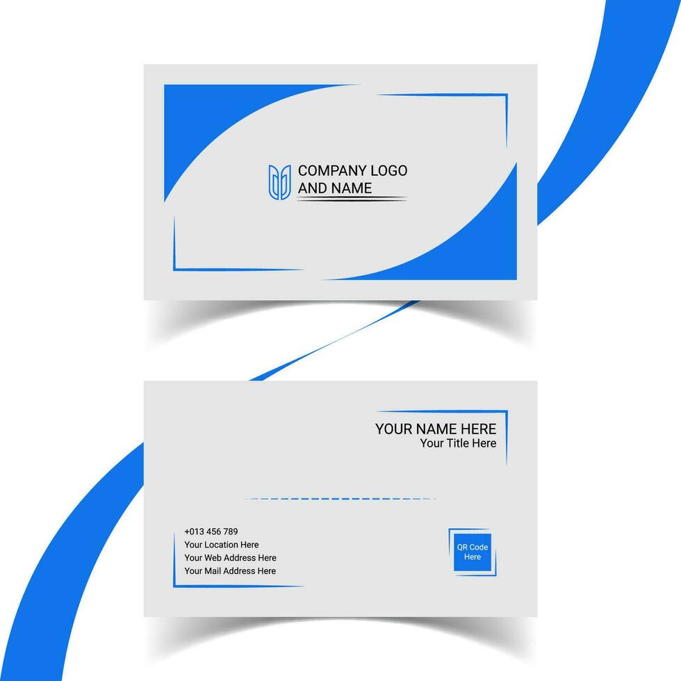 Modern Creative and Simple Corporate Business Card Template Design. vector