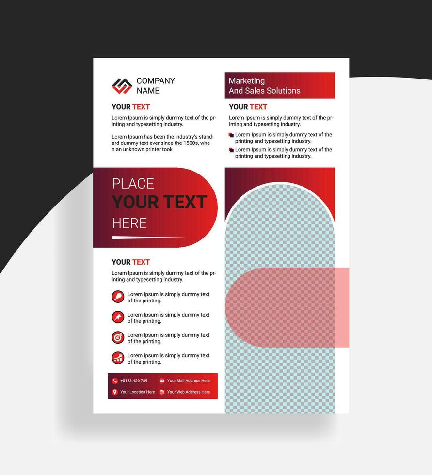 Corporate business flyer layout. Modern flier template design for business. vector