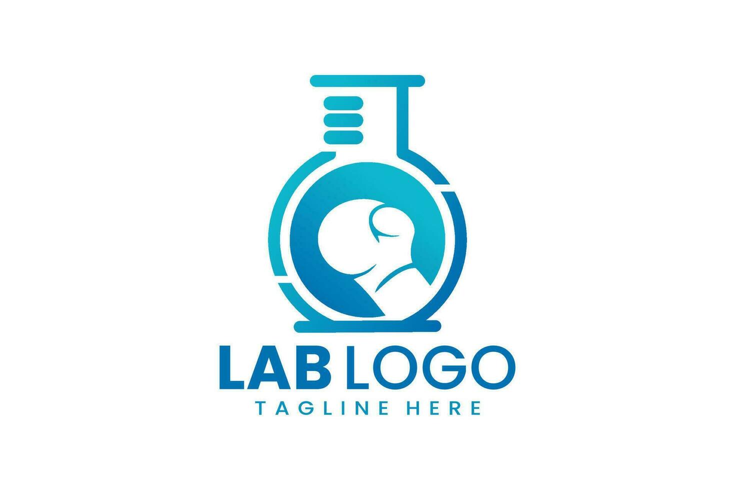 Flat modern simple laboratory logo template icon symbol vector design illustration