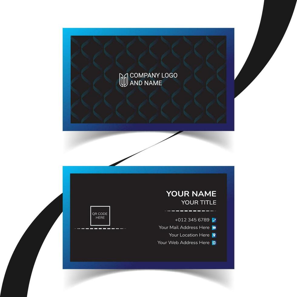 Modern Creative and Simple Corporate Business Card Template Design. vector