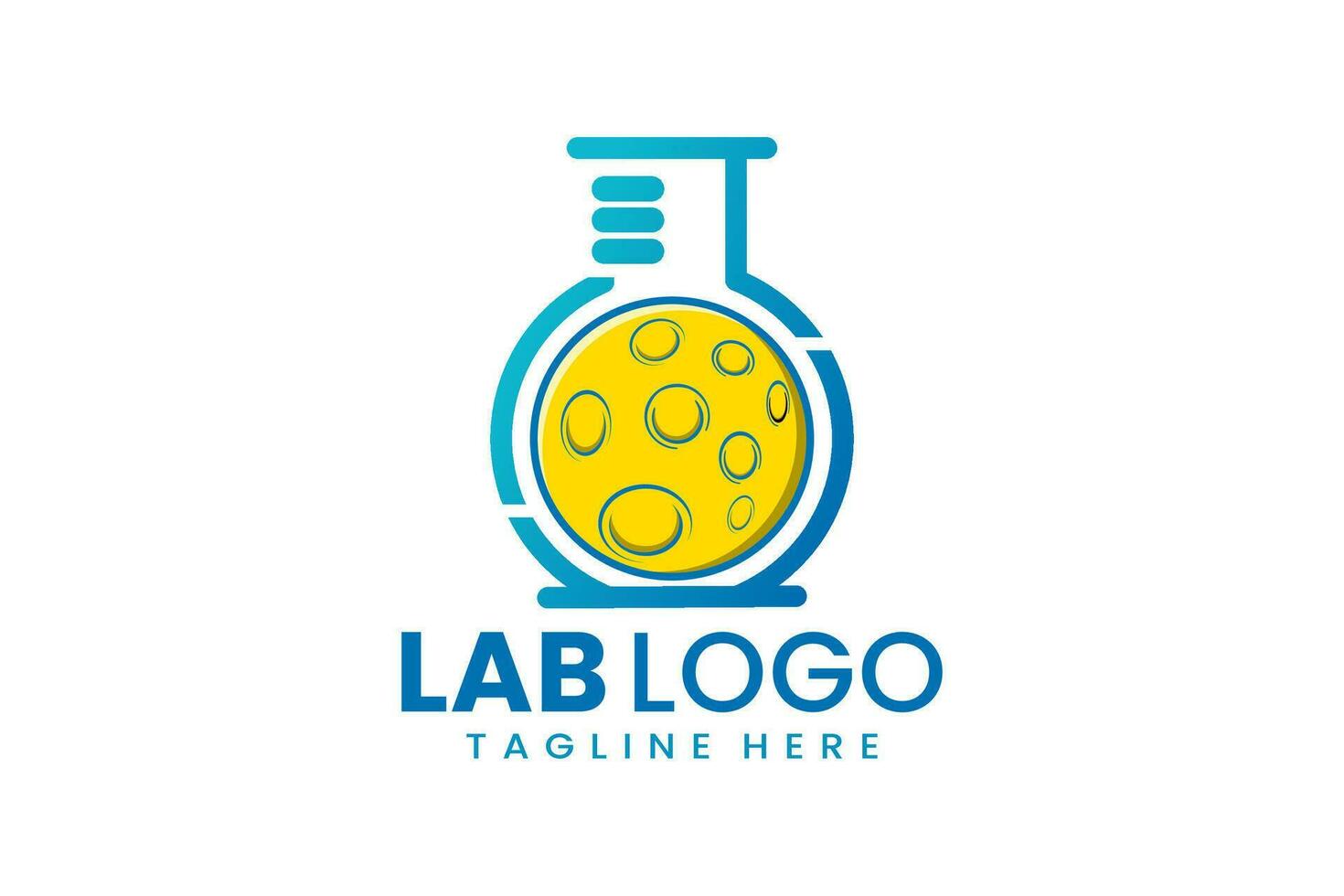 Flat modern simple laboratory logo template icon symbol vector design illustration