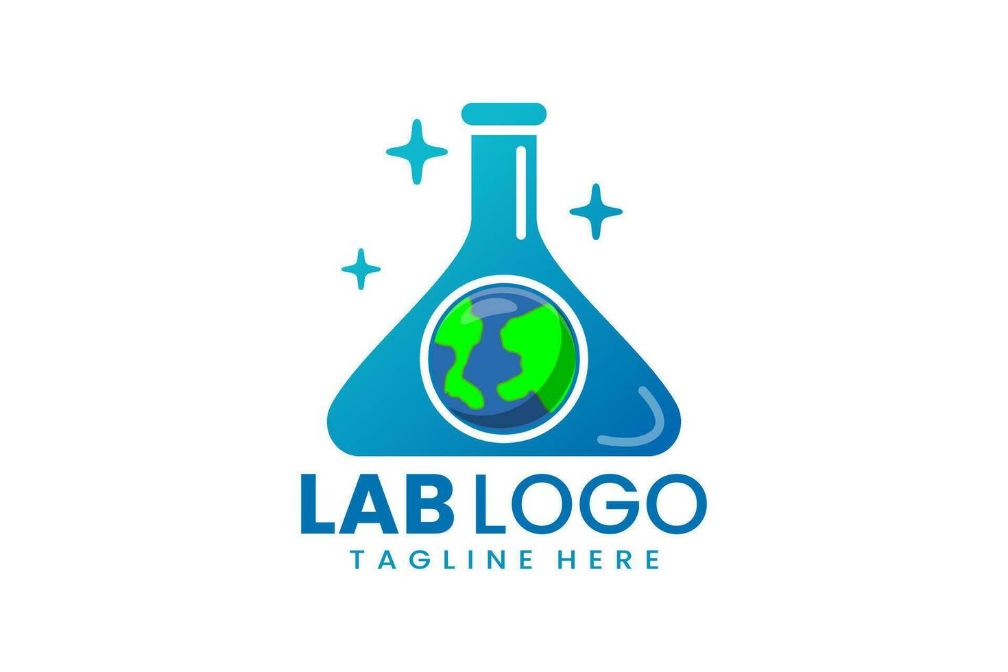 Flat modern simple laboratory logo template icon symbol vector design illustration