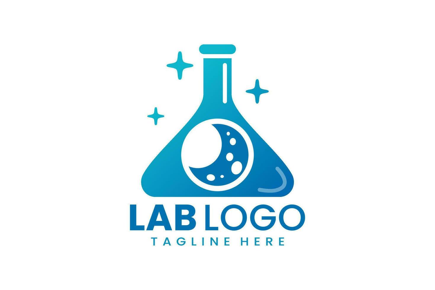 Flat modern simple laboratory logo template icon symbol vector design illustration