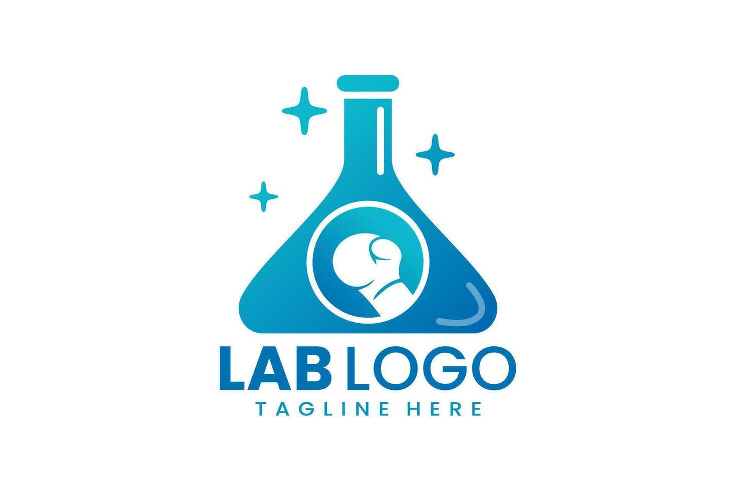 Flat modern simple laboratory logo template icon symbol vector design illustration