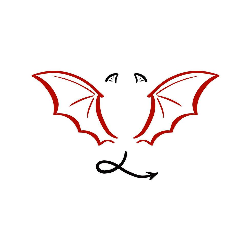 Devil stylized vector illustration. Vector