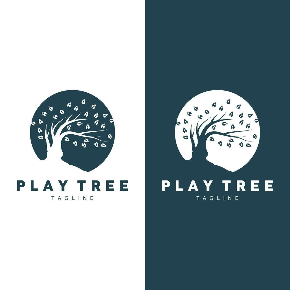 árbol logo planta diseño vector ilustrador modelo