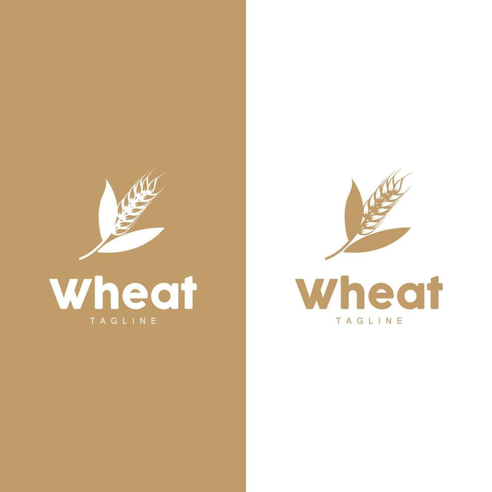 Wheat Logo Grain Design Simple Illustration Template vector