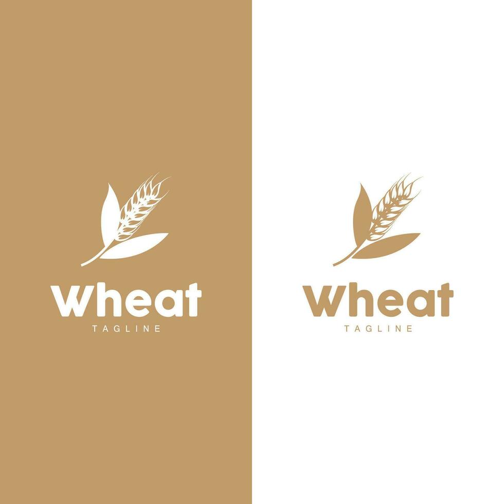 Wheat Logo Grain Design Simple Illustration Template vector