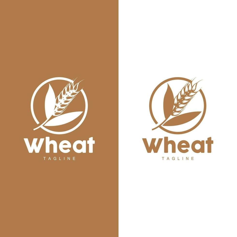 Wheat Logo Grain Design Simple Illustration Template vector