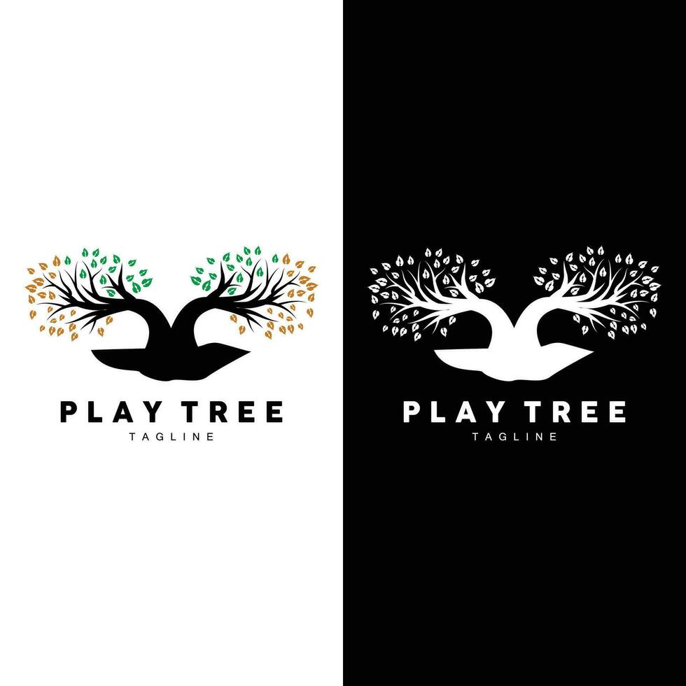 árbol logo planta diseño vector ilustrador modelo