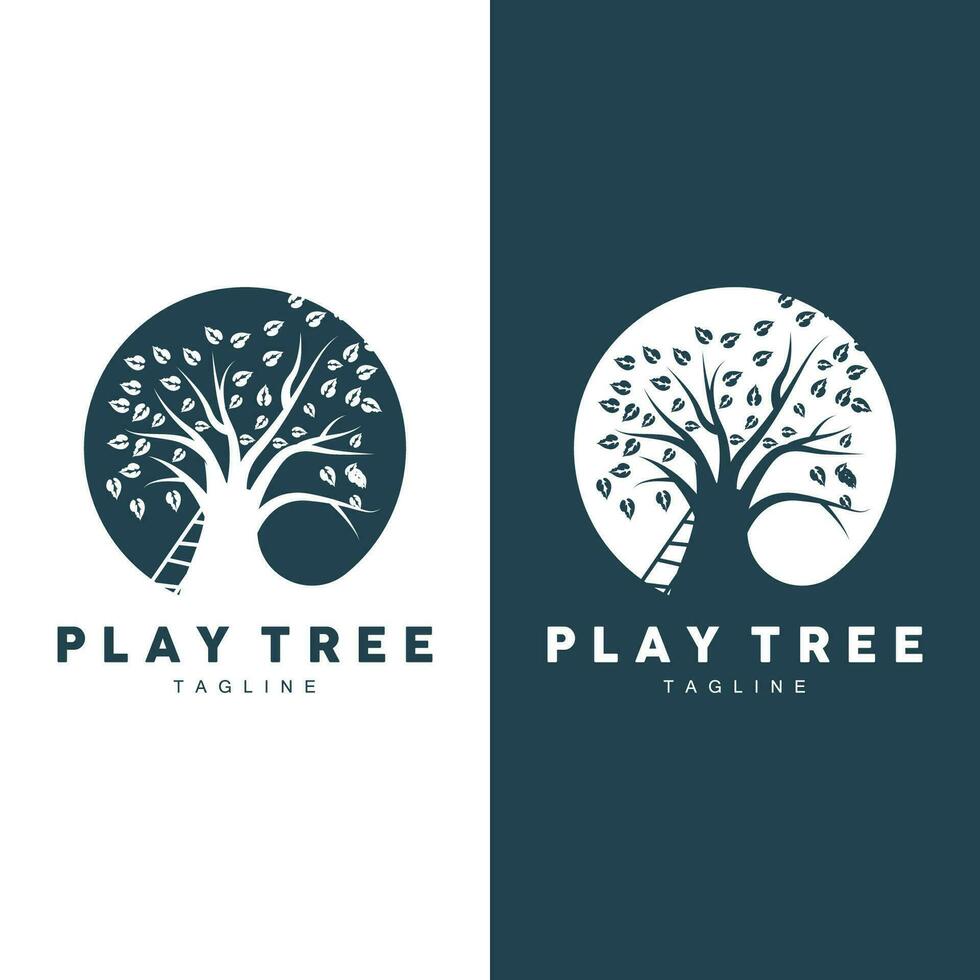 árbol logo planta diseño vector ilustrador modelo