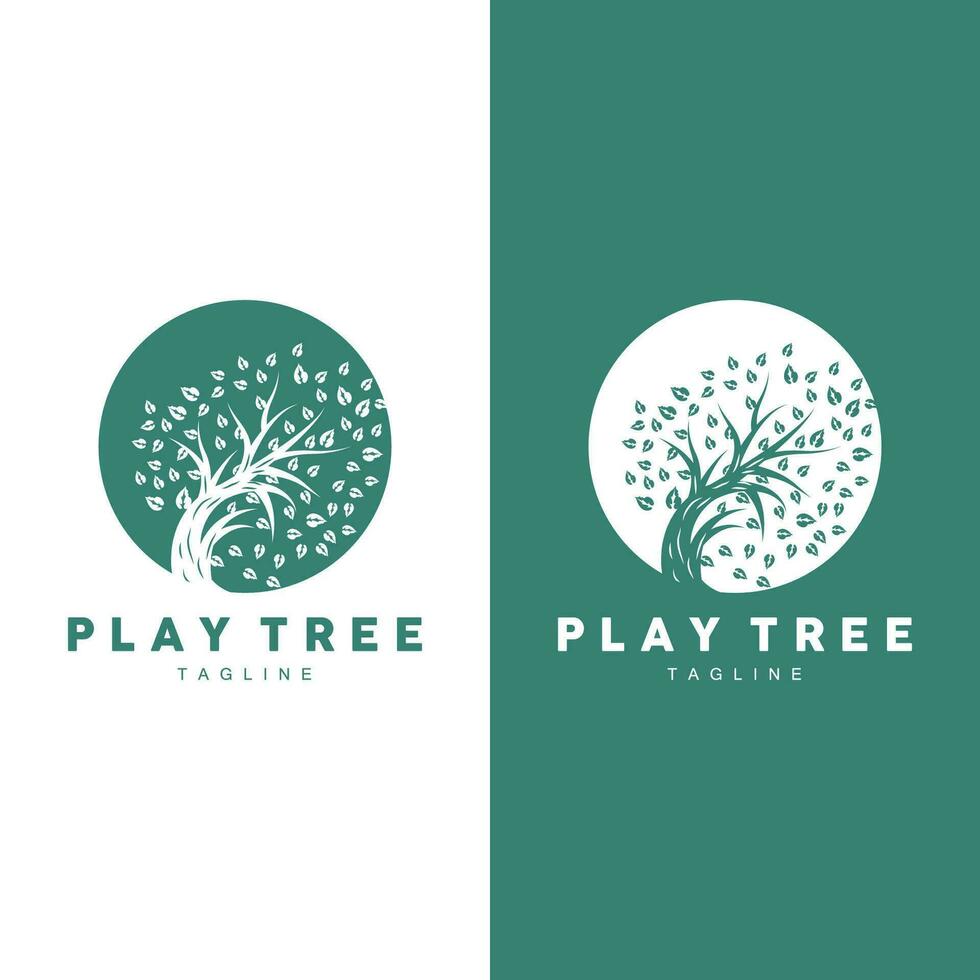 árbol logo planta diseño vector ilustrador modelo