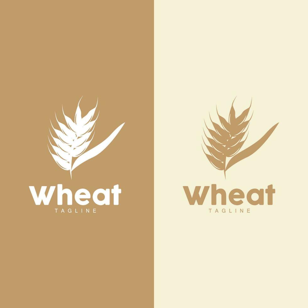 Wheat Logo Grain Design Simple Illustration Template vector